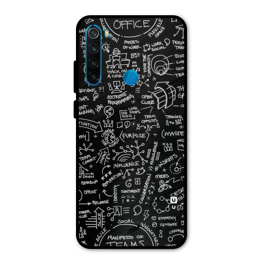 Anatomy Pattern Metal Back Case for Redmi Note 8