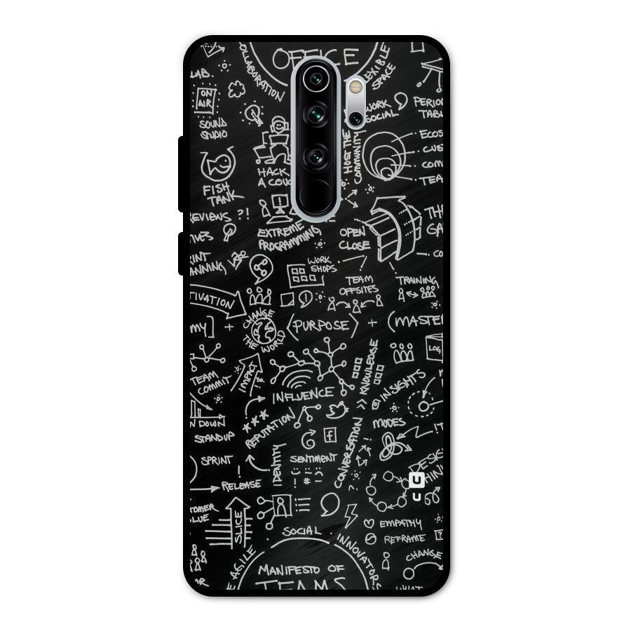 Anatomy Pattern Metal Back Case for Redmi Note 8 Pro