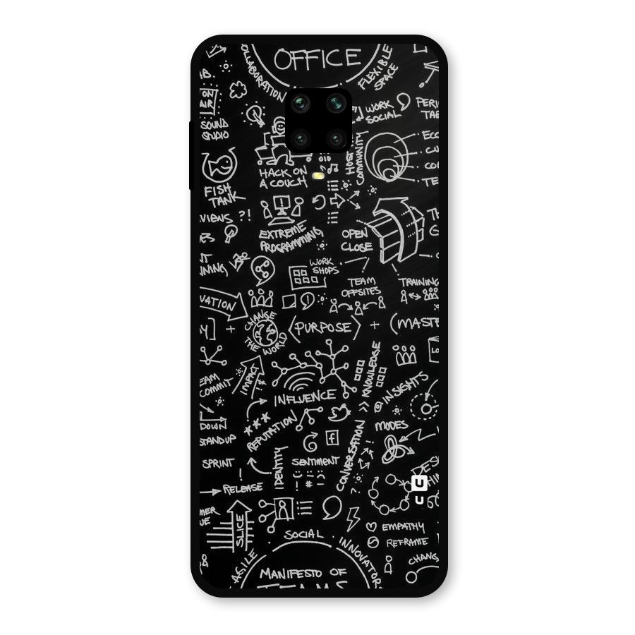 Anatomy Pattern Metal Back Case for Redmi Note 9 Pro