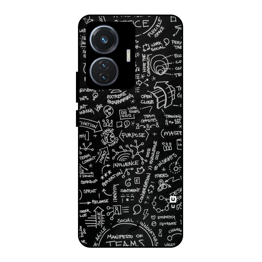 Anatomy Pattern Metal Back Case for Vivo T1 44W
