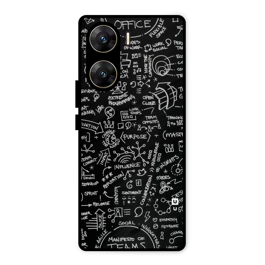 Anatomy Pattern Metal Back Case for Vivo V29e