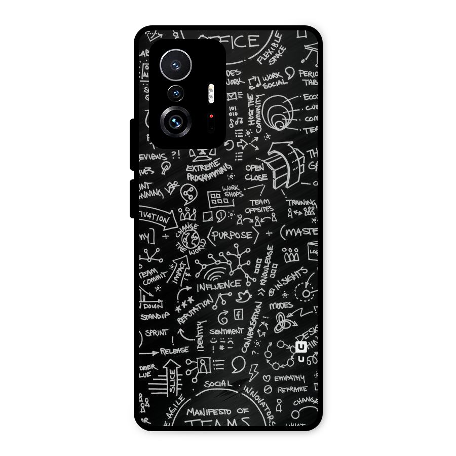 Anatomy Pattern Metal Back Case for Xiaomi 11T Pro