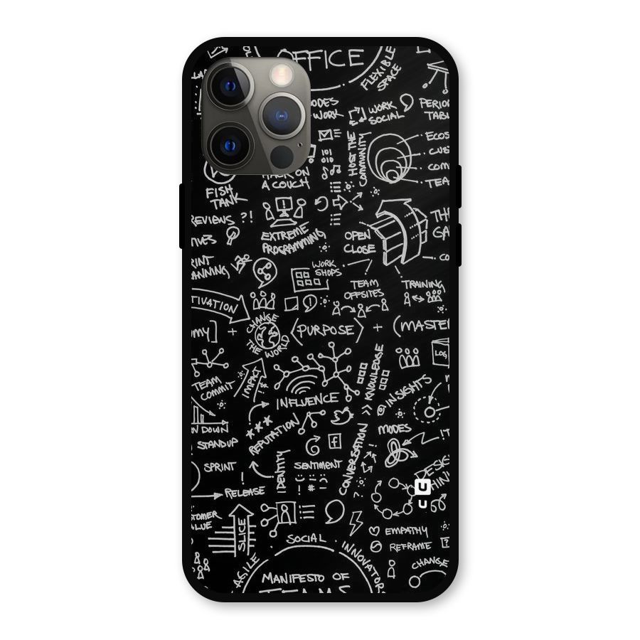 Anatomy Pattern Metal Back Case for iPhone 12 Pro