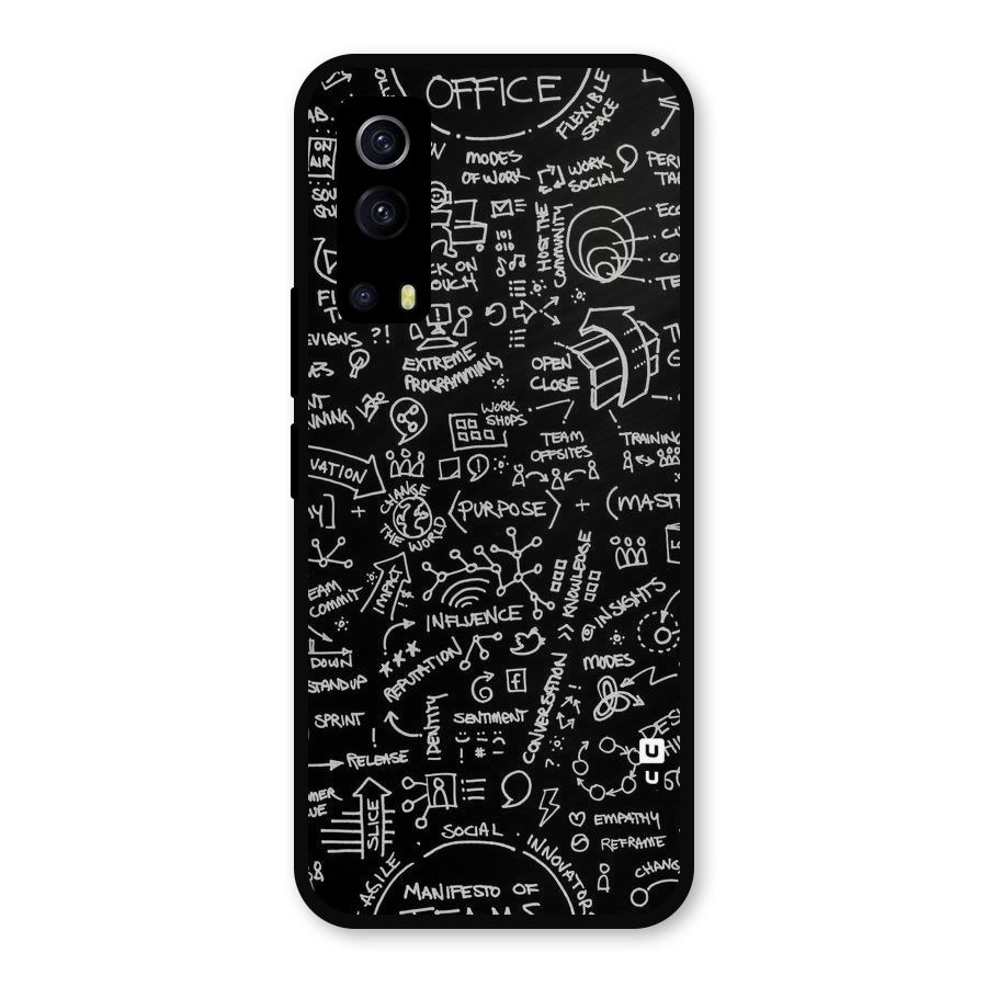 Anatomy Pattern Metal Back Case for iQOO Z3
