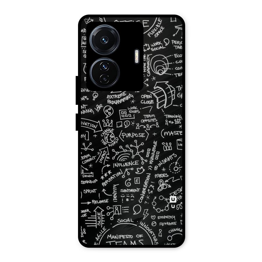 Anatomy Pattern Metal Back Case for iQOO Z6
