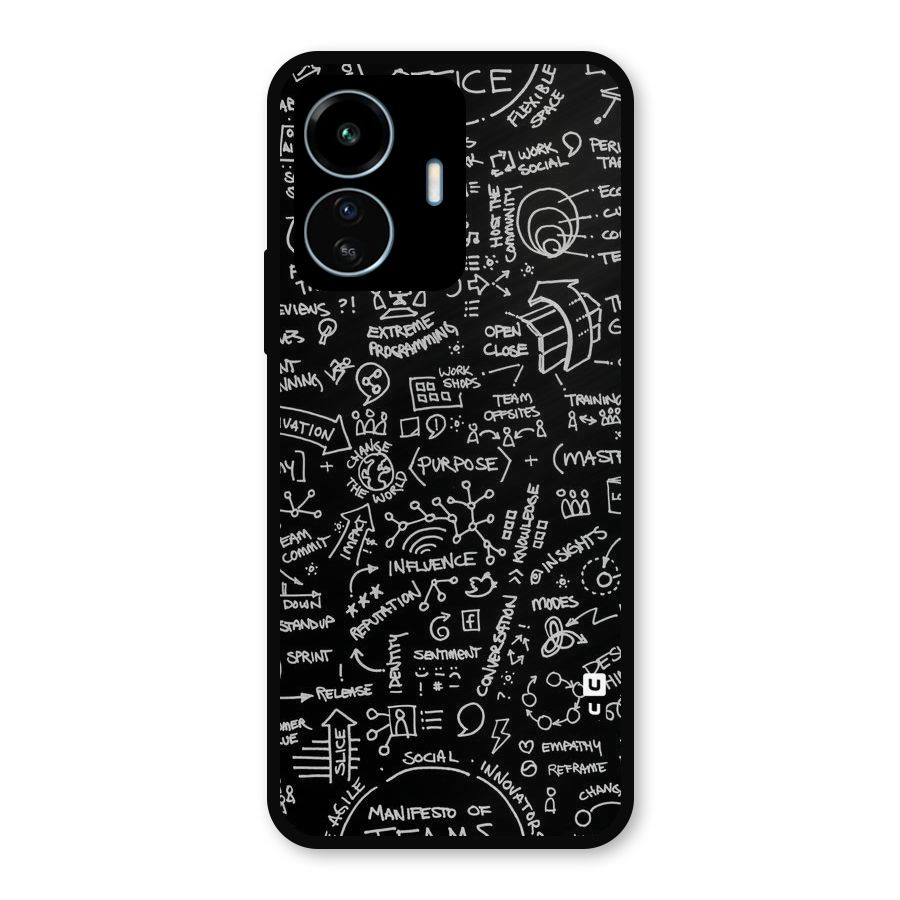 Anatomy Pattern Metal Back Case for vivo iQOO Z6 Lite 5G
