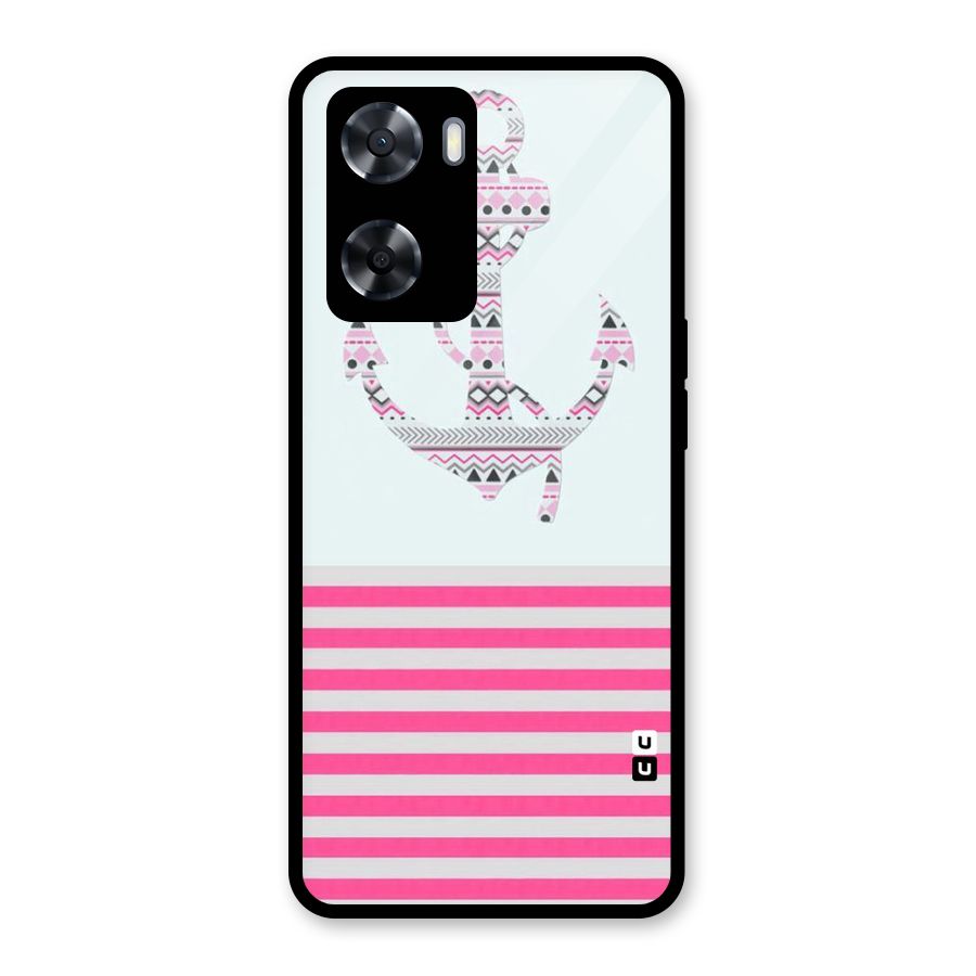 Anchor Design Stripes Glass Back Case for OnePlus Nord N20 SE