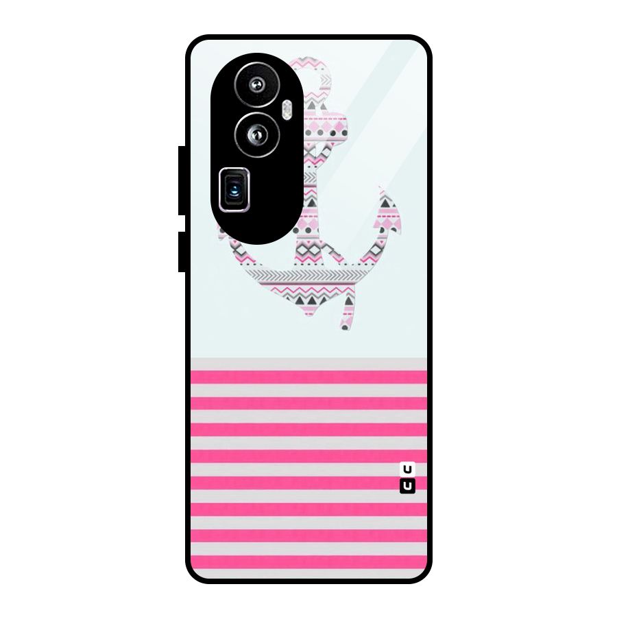 Anchor Design Stripes Glass Back Case for Oppo Reno10 Pro Plus