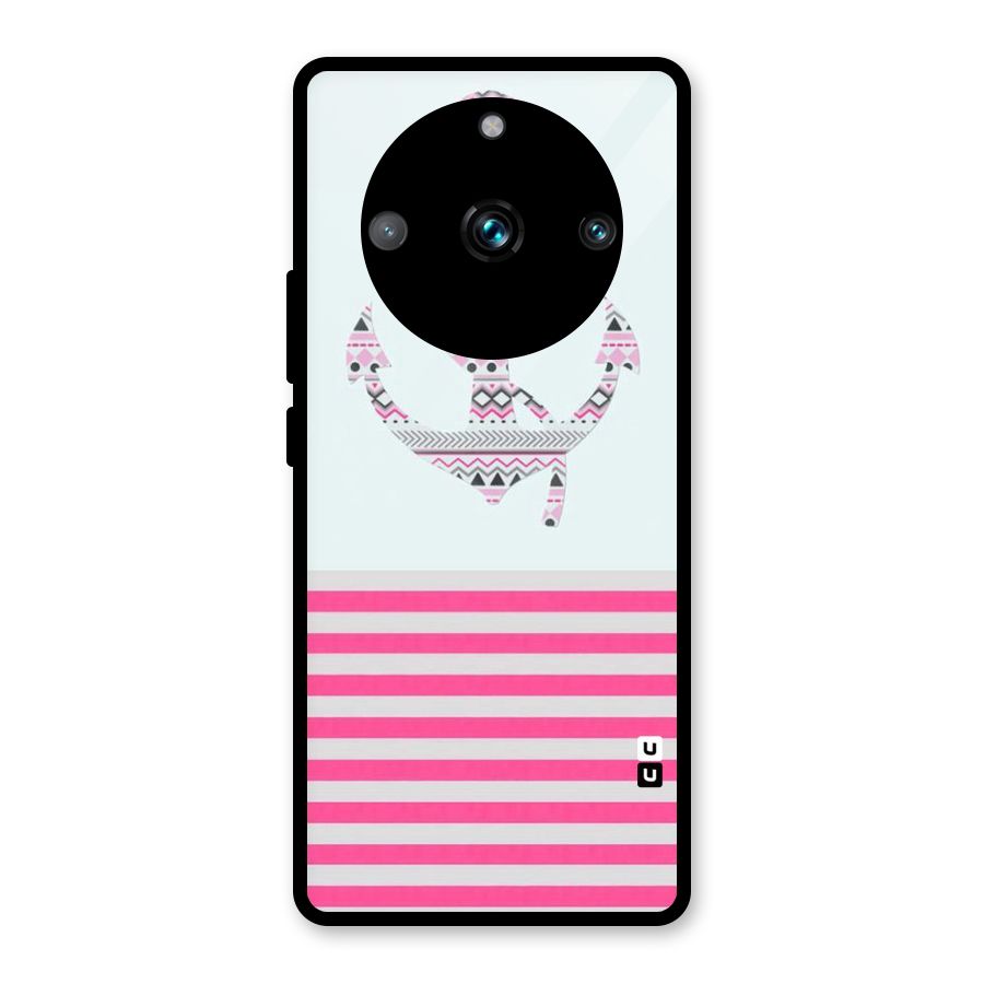 Anchor Design Stripes Glass Back Case for Realme 11 Pro