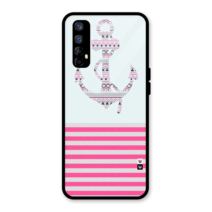 Anchor Design Stripes Glass Back Case for Realme 7