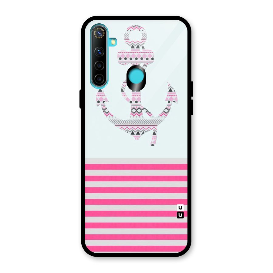 Anchor Design Stripes Glass Back Case for Realme Narzo 10
