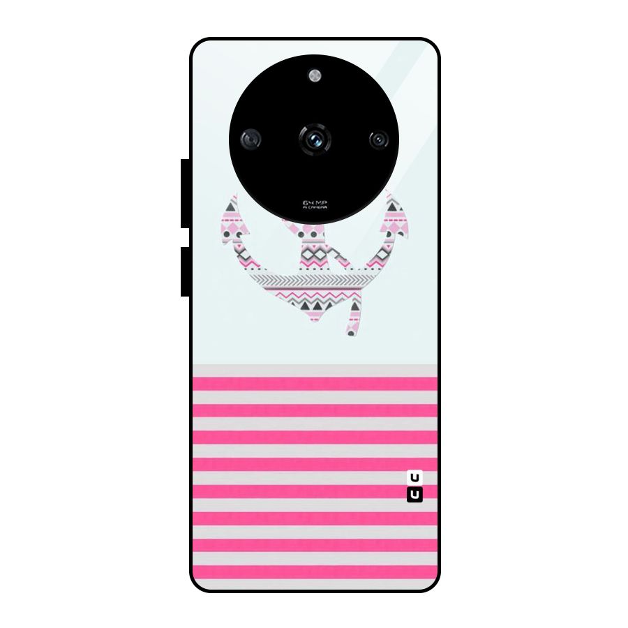 Anchor Design Stripes Glass Back Case for Realme Narzo 60 5G