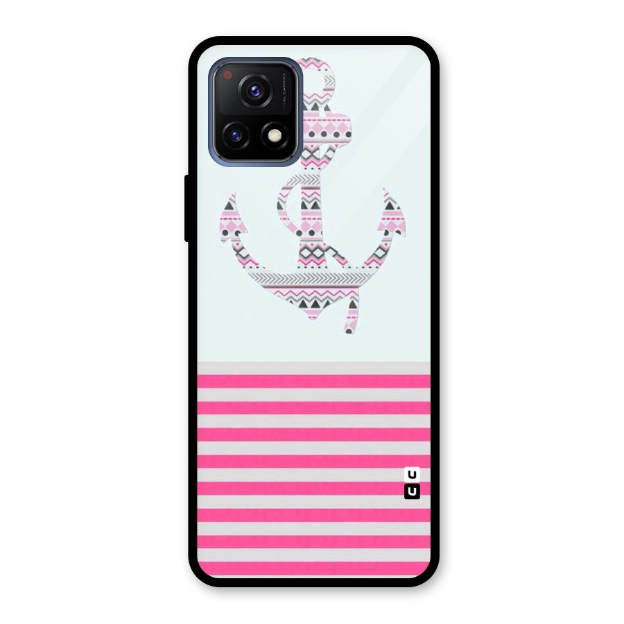 Anchor Design Stripes Glass Back Case for Vivo Y72 5G