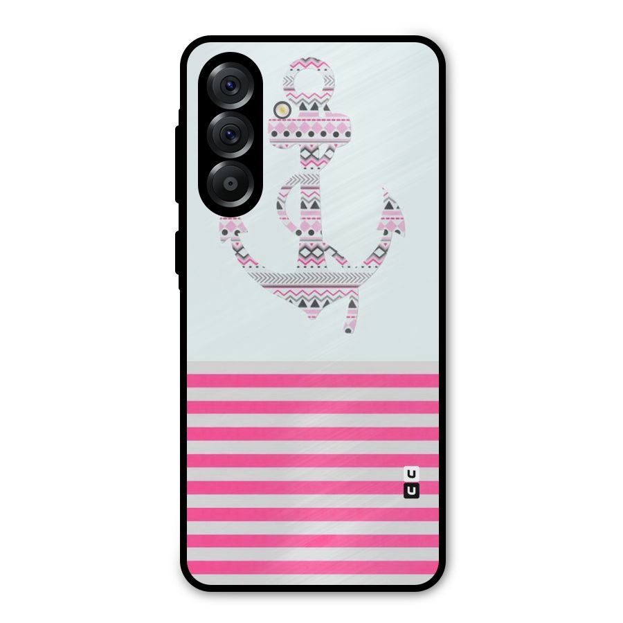 Anchor Design Stripes Metal Back Case for Galaxy A56