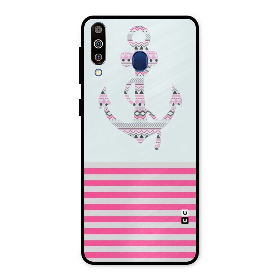 Anchor Design Stripes Metal Back Case for Galaxy M30