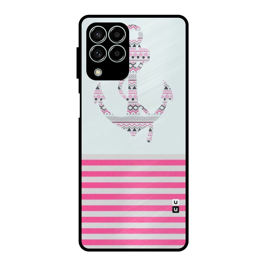 Anchor Design Stripes Metal Back Case for Galaxy M33