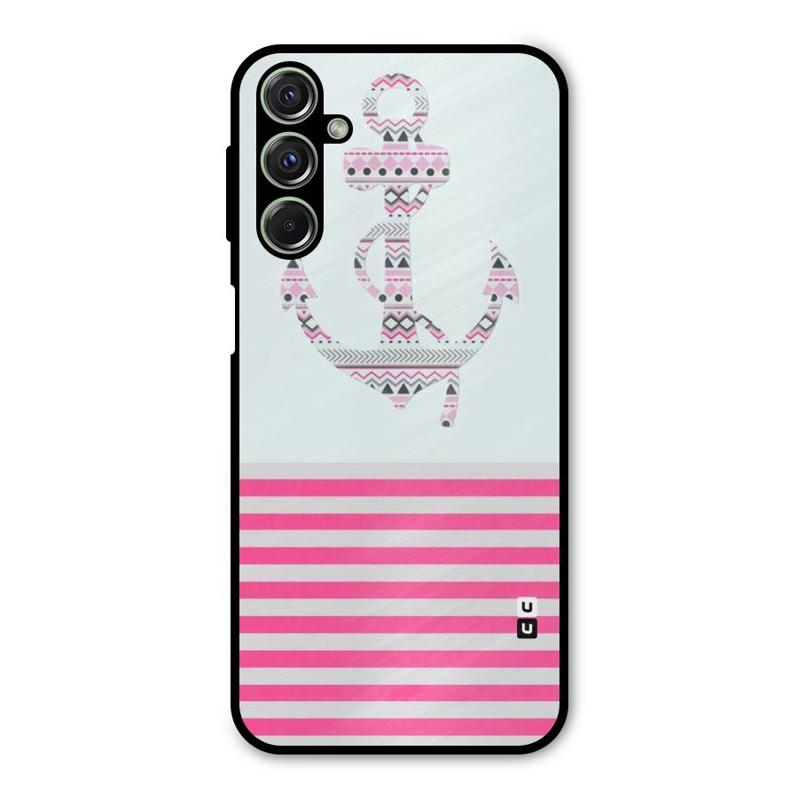 Anchor Design Stripes Metal Back Case for Galaxy M34