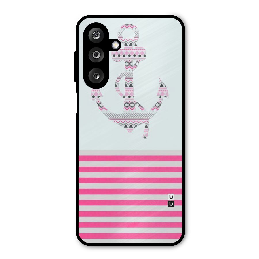 Anchor Design Stripes Metal Back Case for Galaxy M36