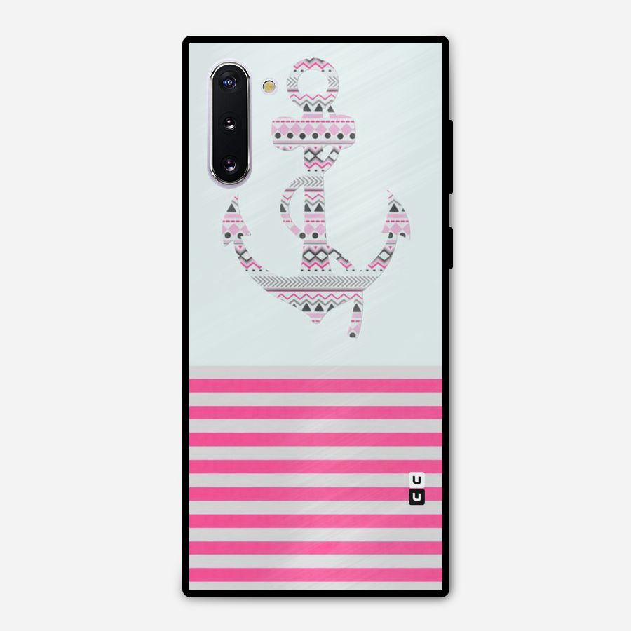 Anchor Design Stripes Metal Back Case for Galaxy Note 10