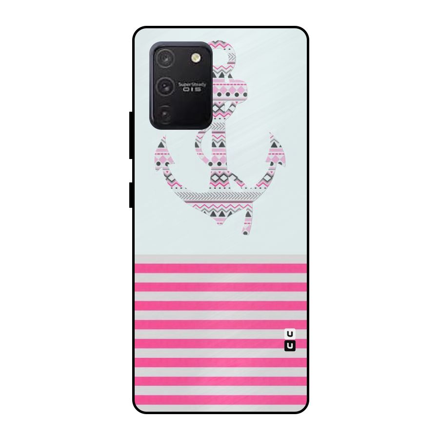 Anchor Design Stripes Metal Back Case for Galaxy S10 Lite