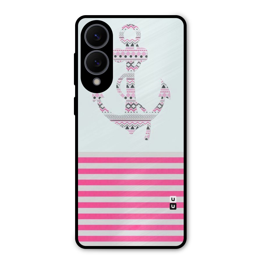 Anchor Design Stripes Metal Back Case for Galaxy S25 Edge