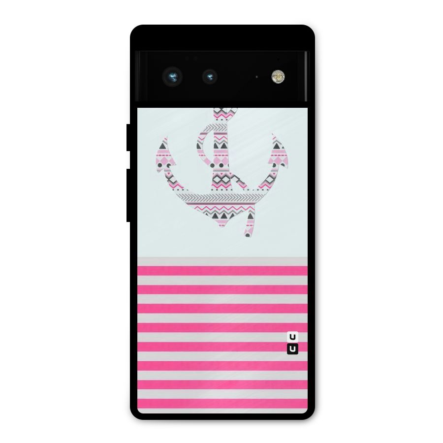 Anchor Design Stripes Metal Back Case for Google Pixel 6