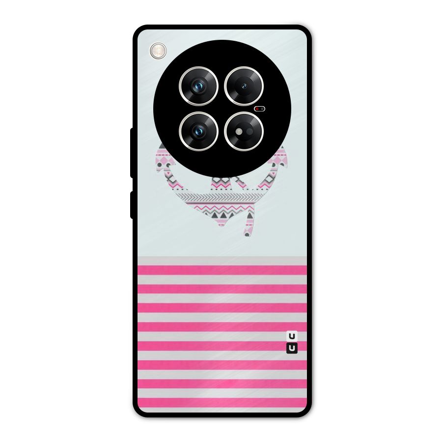 Anchor Design Stripes Metal Back Case for Infinix Zero 40 5G