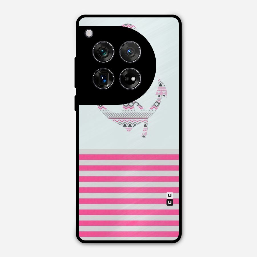 Anchor Design Stripes Metal Back Case for OnePlus 12