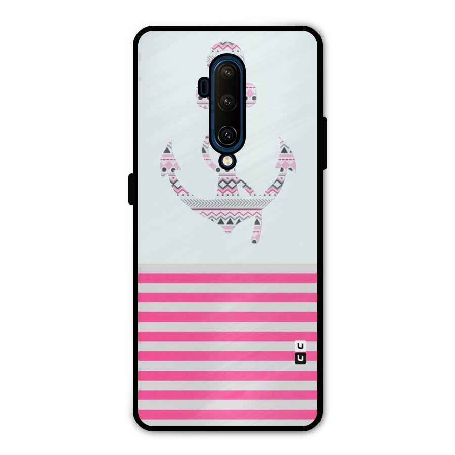 Anchor Design Stripes Metal Back Case for OnePlus 7T Pro