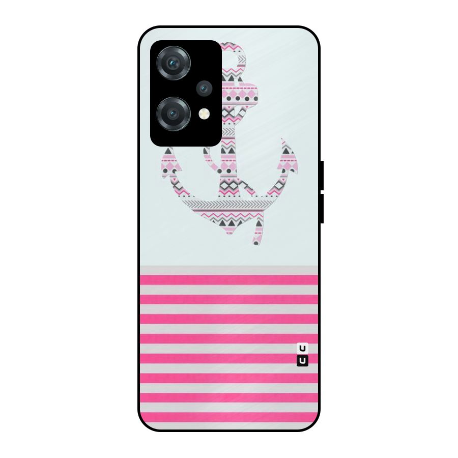 Anchor Design Stripes Metal Back Case for OnePlus Nord CE 2 Lite 5G