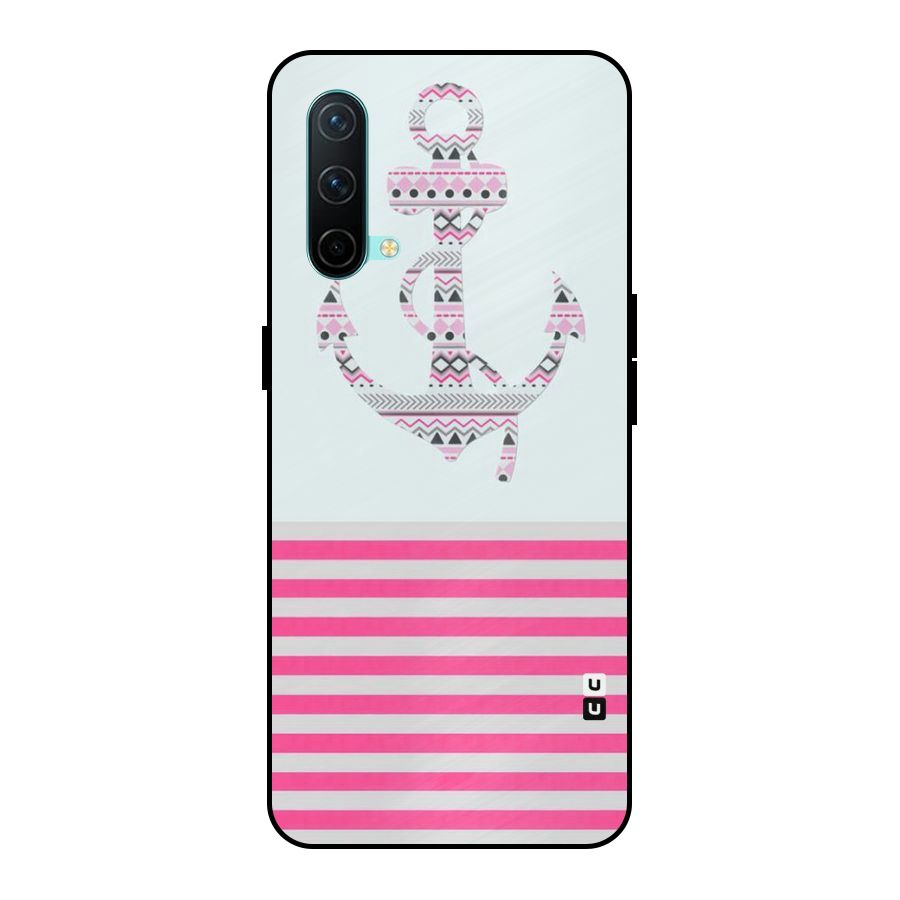 Anchor Design Stripes Metal Back Case for OnePlus Nord CE 5G