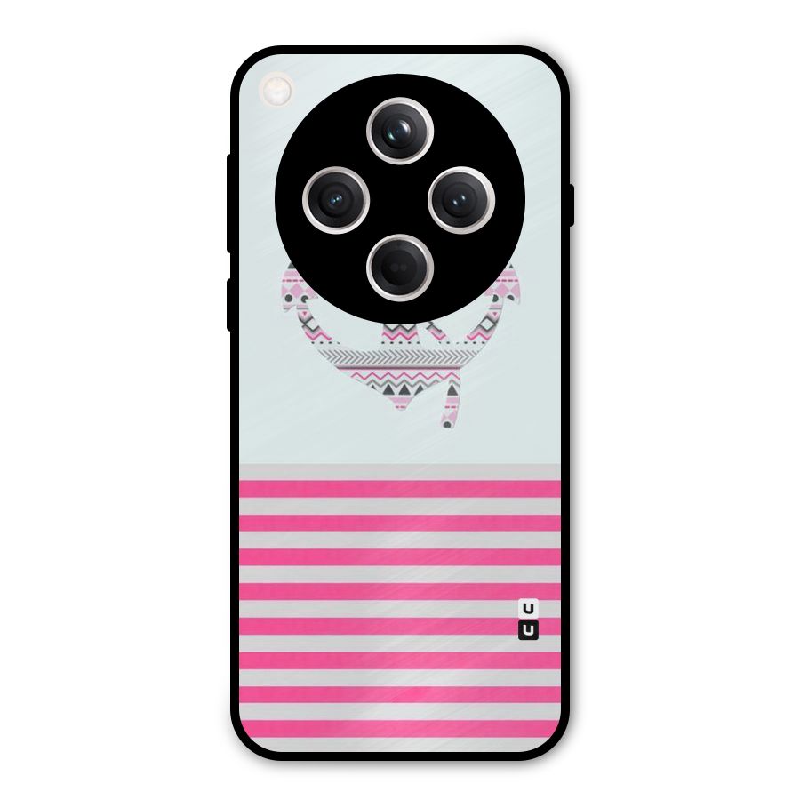 Anchor Design Stripes Metal Back Case for Oppo Find X8