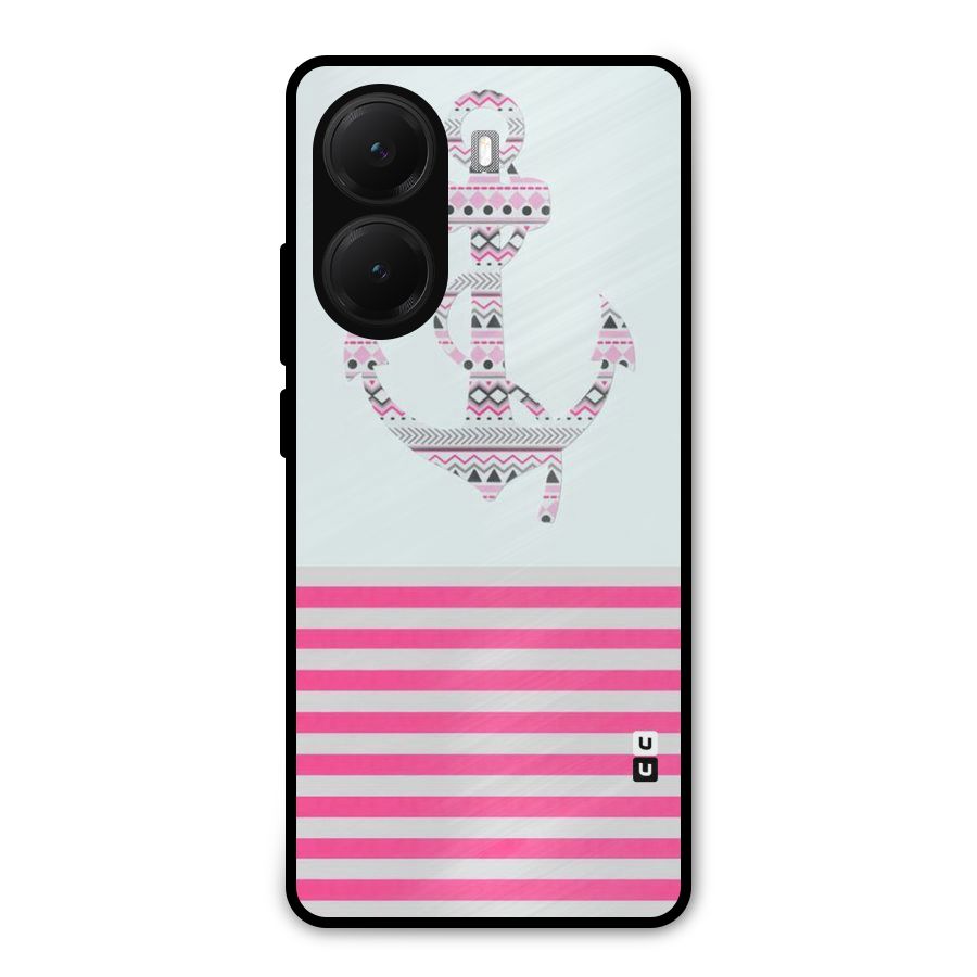 Anchor Design Stripes Metal Back Case for Poco X7 Pro
