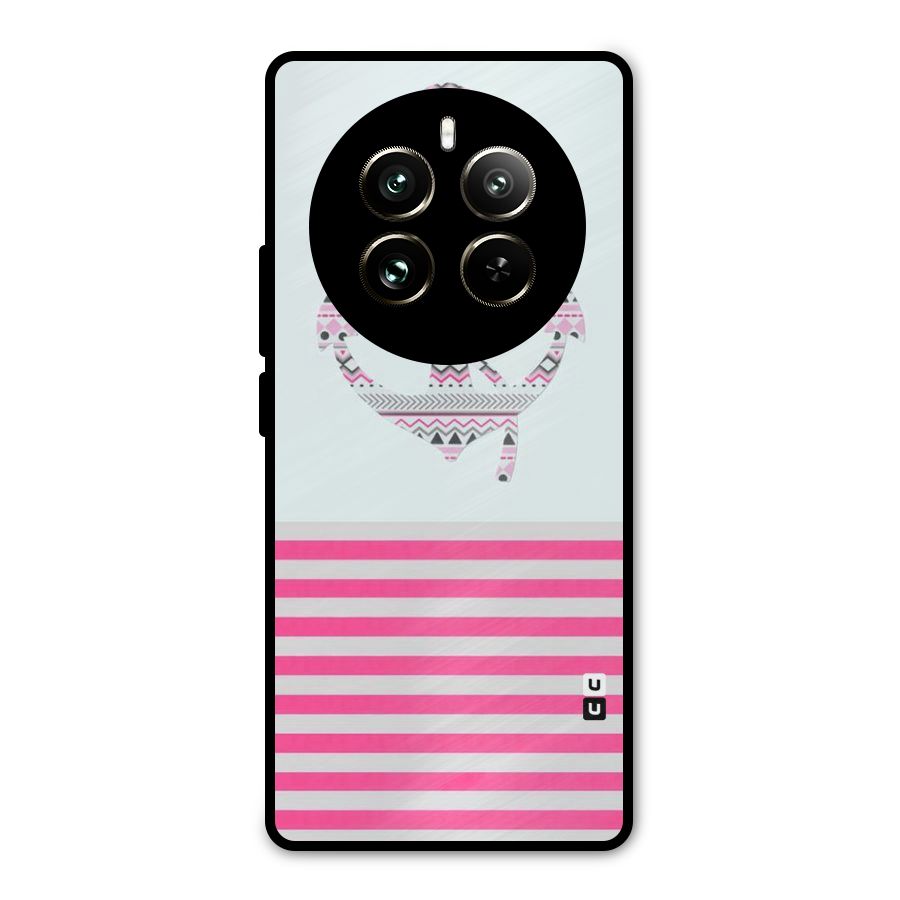 Anchor Design Stripes Metal Back Case for Realme 12 Pro