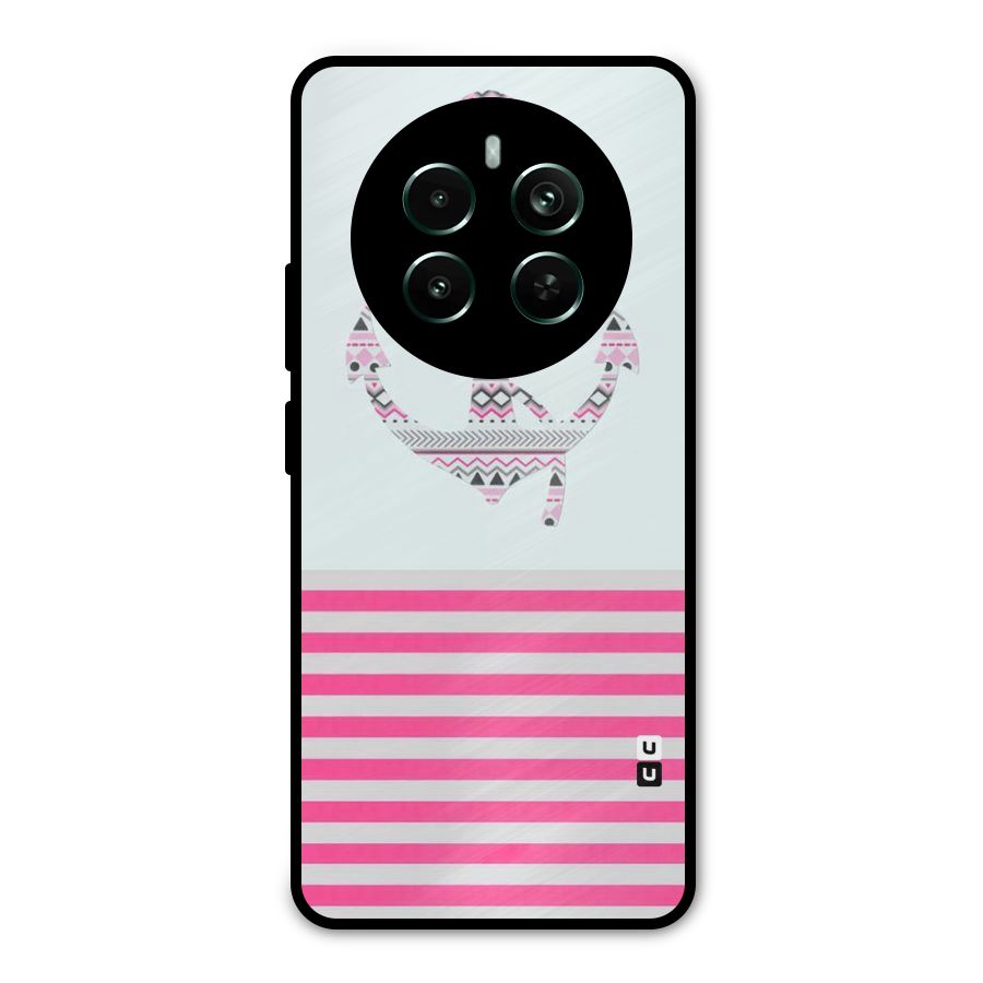 Anchor Design Stripes Metal Back Case for Realme 12 Pro Plus