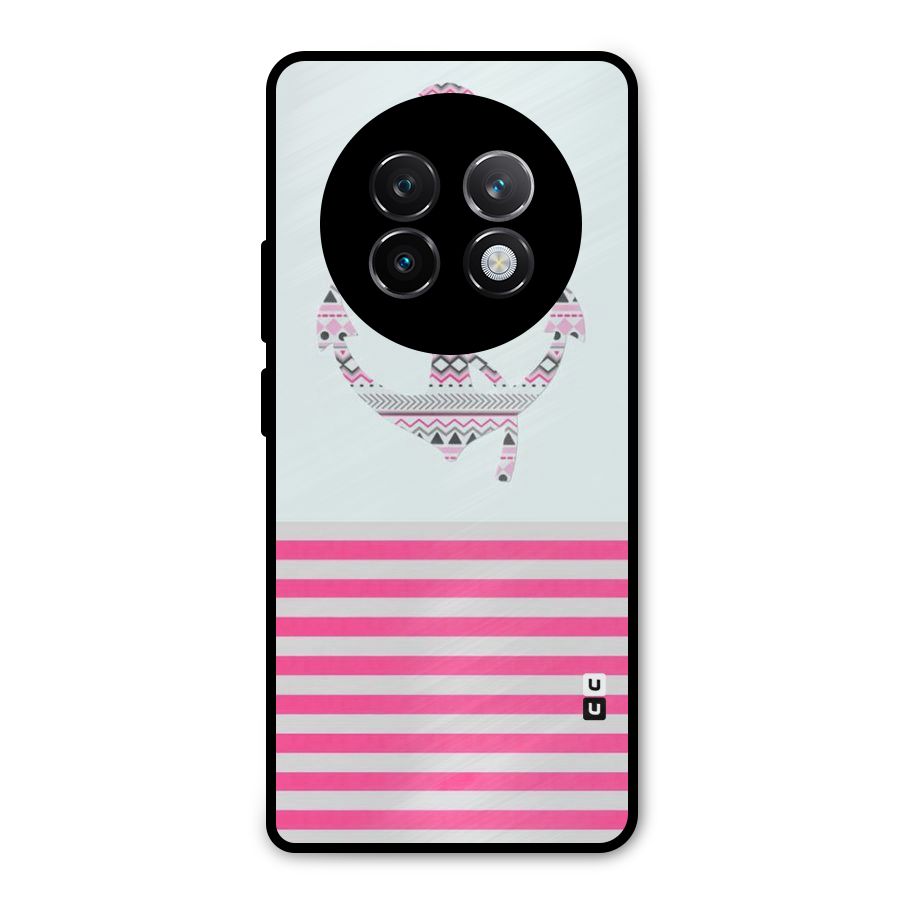 Anchor Design Stripes Metal Back Case for Realme 13 Plus