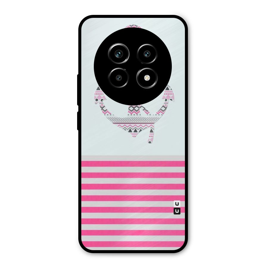 Anchor Design Stripes Metal Back Case for Realme 14 Pro Lite