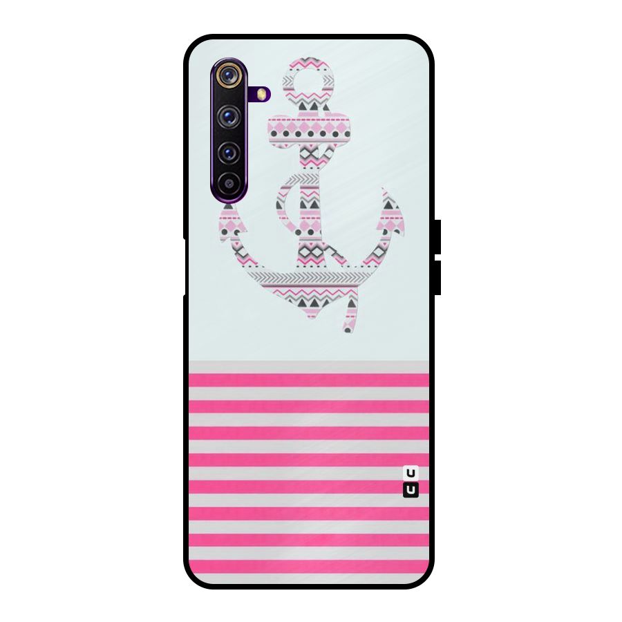 Anchor Design Stripes Metal Back Case for Realme 6 Pro