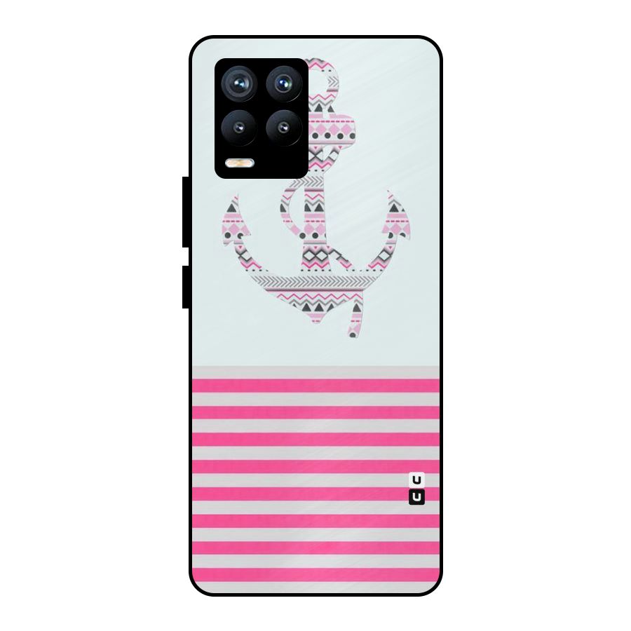 Anchor Design Stripes Metal Back Case for Realme 8 Pro