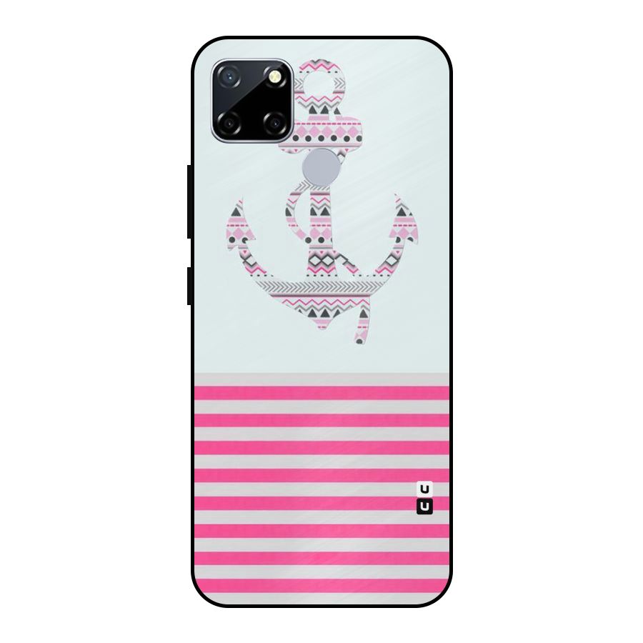 Anchor Design Stripes Metal Back Case for Realme Narzo 20