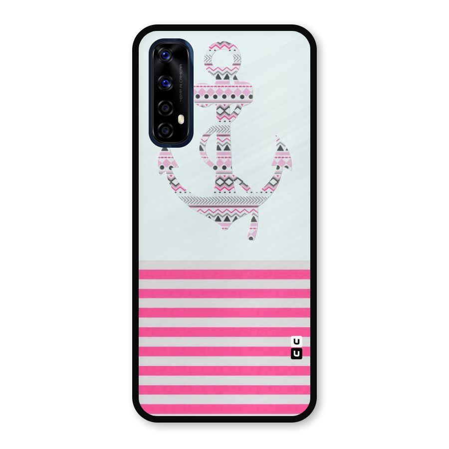 Anchor Design Stripes Metal Back Case for Realme Narzo 20 Pro