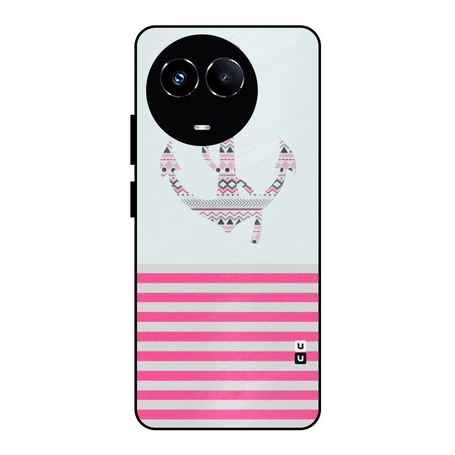 Anchor Design Stripes Metal Back Case for Realme Narzo 60X
