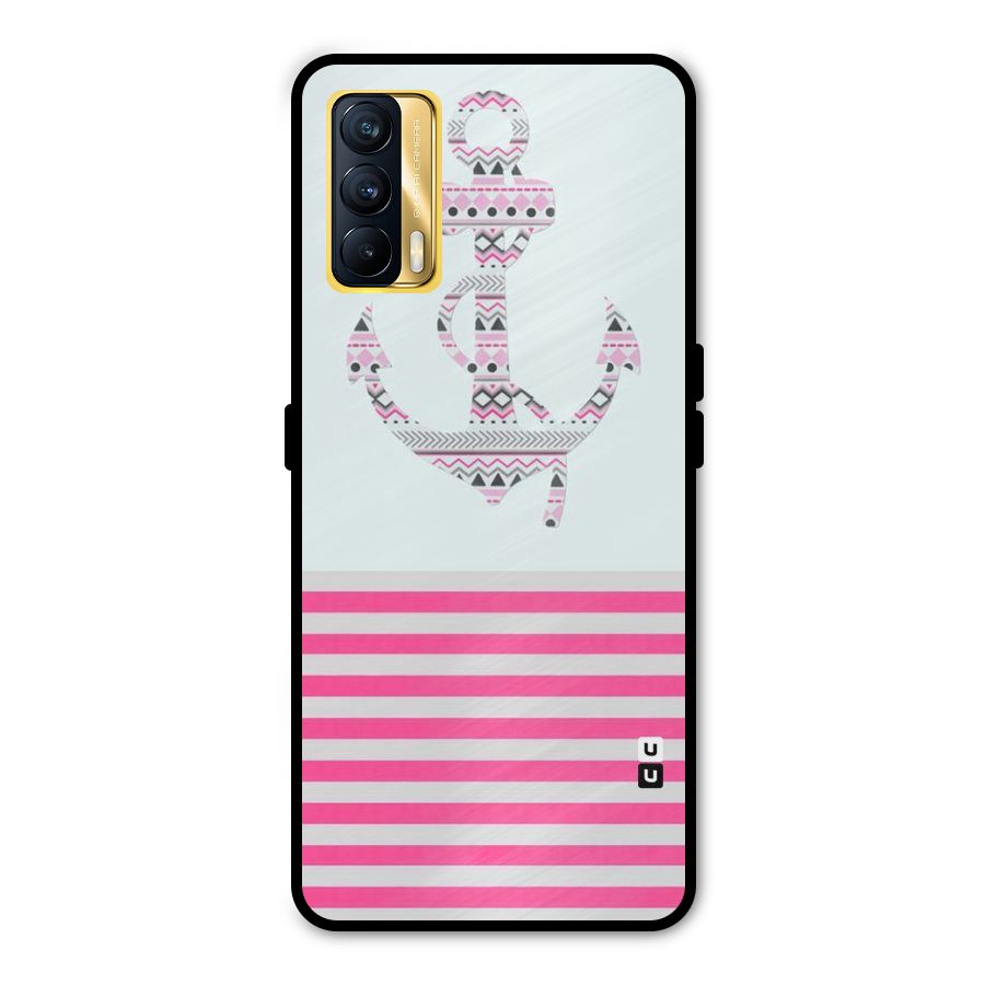 Anchor Design Stripes Metal Back Case for Realme X7
