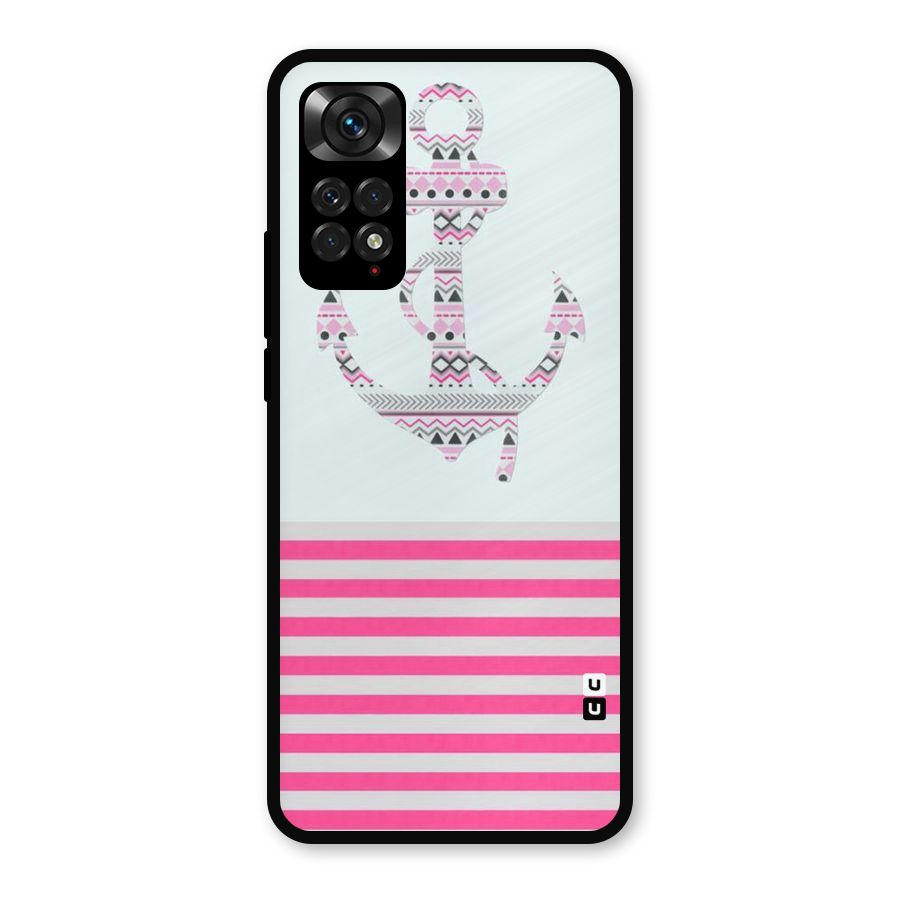 Anchor Design Stripes Metal Back Case for Redmi Note 11s