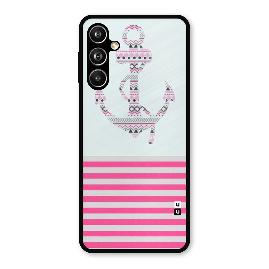 Anchor Design Stripes Metal Back Case for Samsung Galaxy M54