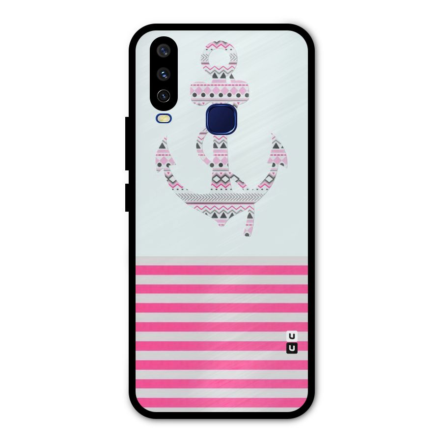 Anchor Design Stripes Metal Back Case for Vivo Y15