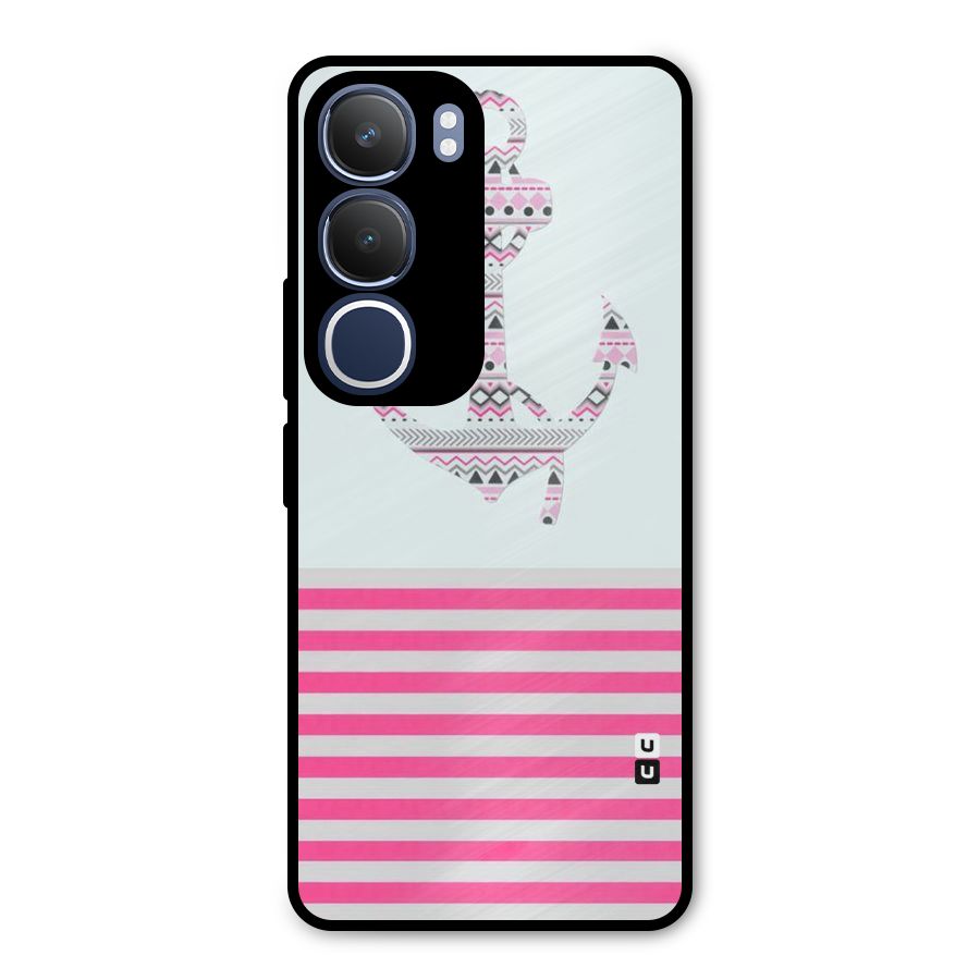 Anchor Design Stripes Metal Back Case for Vivo Y29
