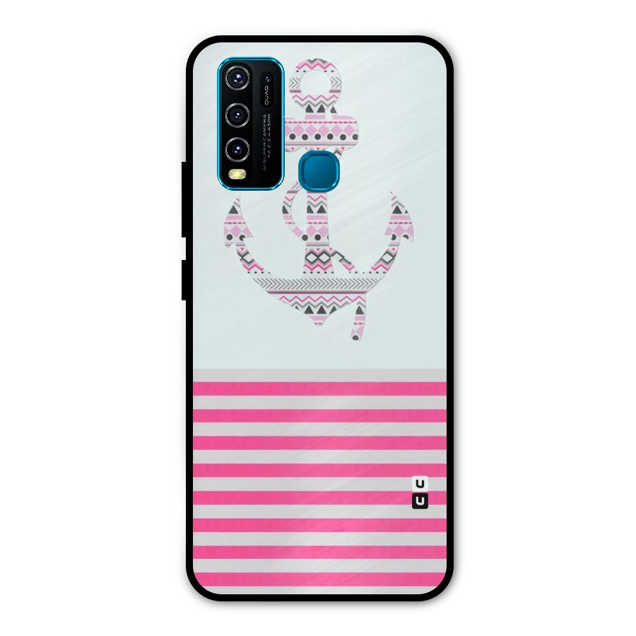 Anchor Design Stripes Metal Back Case for Vivo Y50