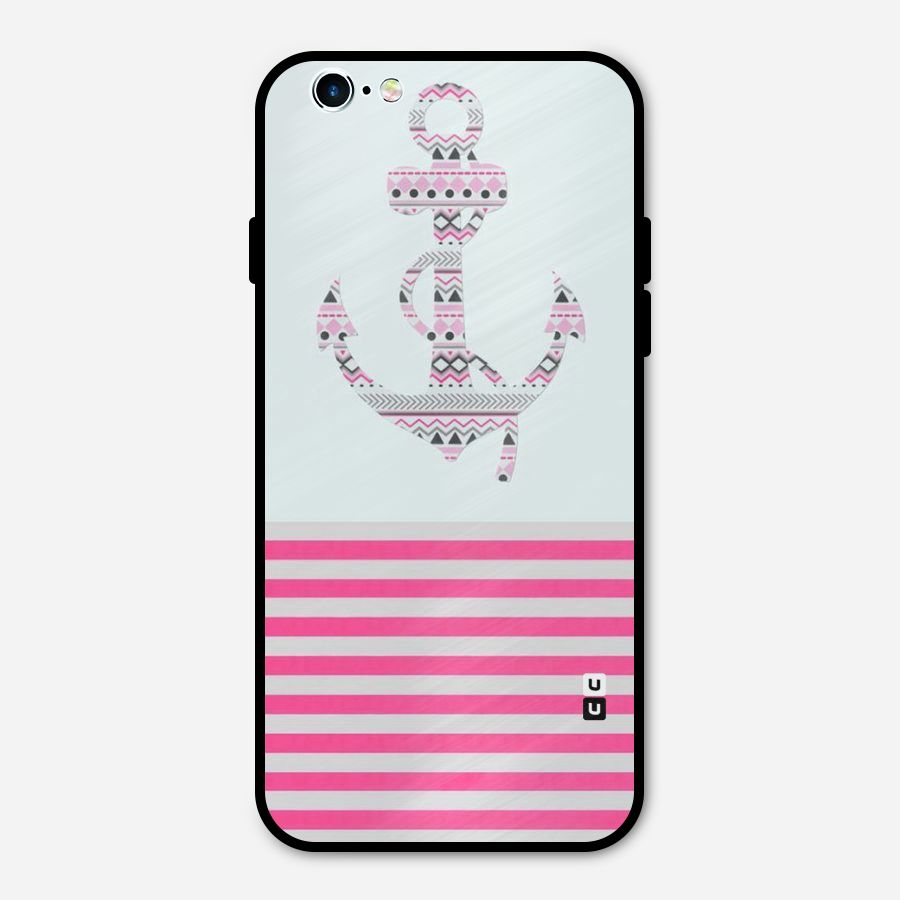 Anchor Design Stripes Metal Back Case for iPhone 6 6s
