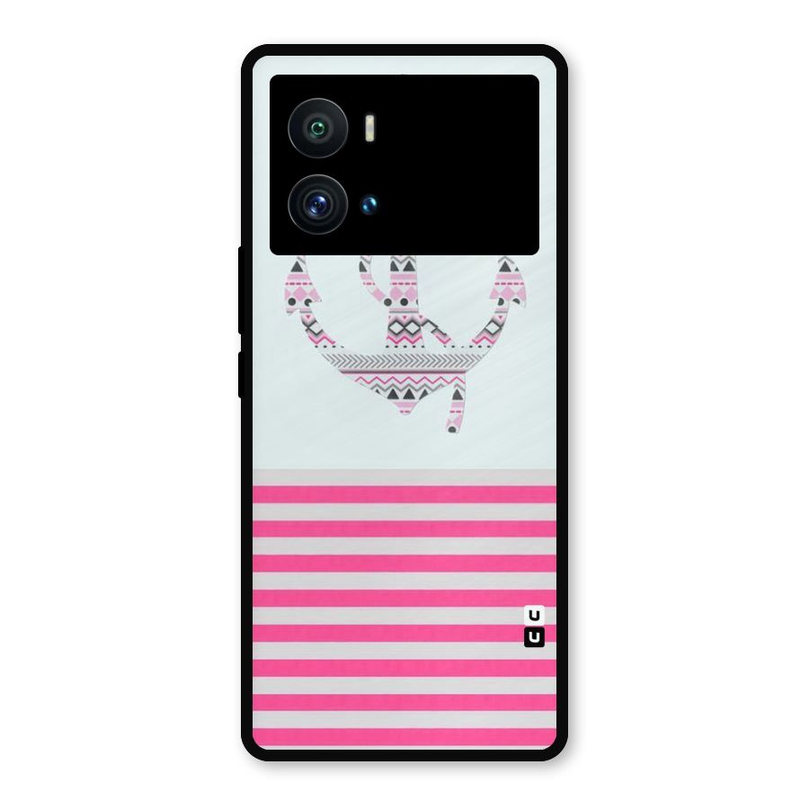 Anchor Design Stripes Metal Back Case for iQOO 9 Pro